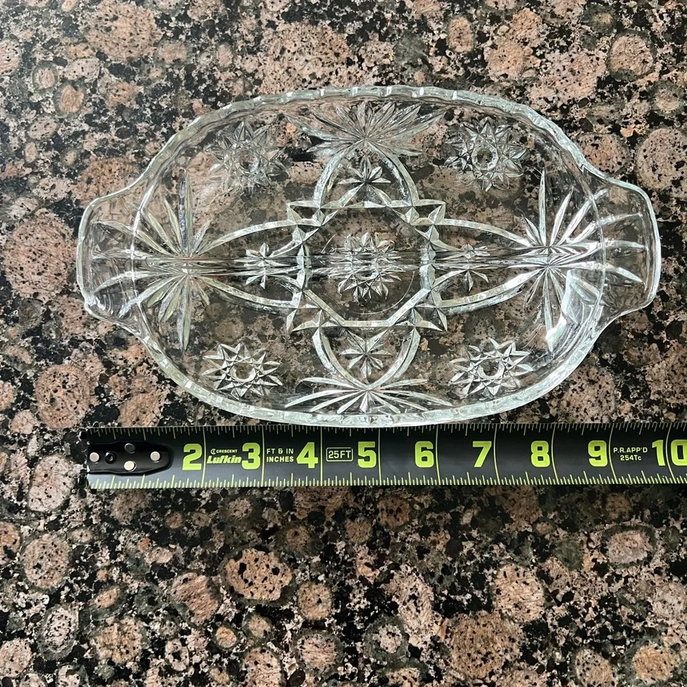 Vintage Glass Relish or Candy Dish EUC